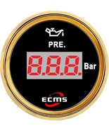 Marine Boat Engine Outboard Digital Oil Pressure Gauge 9-32V 0-5Bar 52mm... - $27.22 CAD