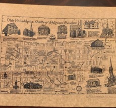 Olde Philadelphia: Historic Church Map Replica Document - £1.96 GBP