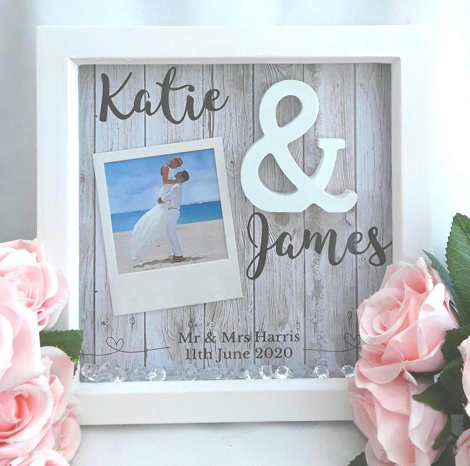 23cm Frame Personalised Wedding Frame,Engagement Gift,Wedding Gift,Anniversary F - $24.00