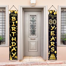 80Th Birthday Party Banner Decorations For Women Men 80 Year Old Door Banners Si - $18.99