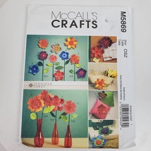 Vintage McCalls M5869 Sewing Pattern Flowers Crafts One Size - $11.30