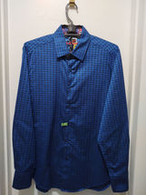 Robert Graham - Blue Long Sleeve - Men's Medium Button Down Classic Fit image 8