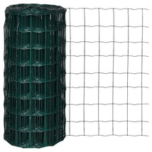 vidaXL Euro Fence Steel 32.8ftx2.6ft Green - £81.11 GBP