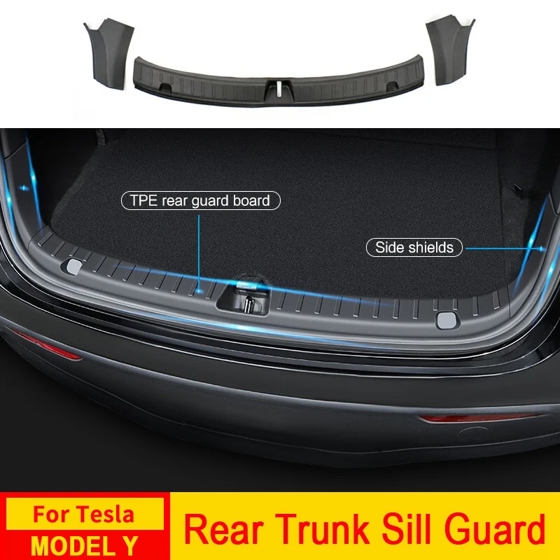 Trunk Protector Guard For Tesla Model Y Anti-Scratch Mat Rear Cargo Thre... - $7.93+