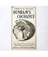 Dunhams Cocoanut Baking Cocoa 1897 Advertisement Victorian Chocolate ADB... - €8,58 EUR