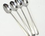 Wallace Bright Star Iced Tea Spoons 7 1/2&quot; Glossy Stainless Lot of 4 - £17.72 GBP