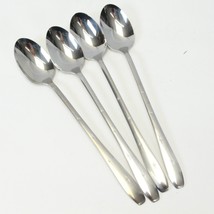 Wallace Bright Star Iced Tea Spoons 7 1/2&quot; Glossy Stainless Lot of 4 - £17.72 GBP