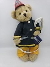 Ganz Deluxe Plush 14&quot; Fireman Bear, Metal Buttons And Hat Clothing Hose Cute - £13.30 GBP