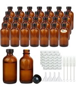 4Oz Amber Glass Bottles, Boston Round Glass Bottles (50 Pack) With Leak-... - $47.94
