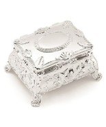 Silver-Tone Floral Jewelry Box - £14.25 GBP