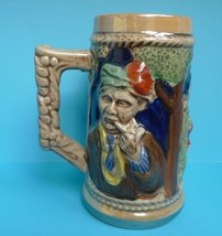 Old Drinkware Germany Collectibes Ceramic Relief BEER MUG Stein rural pa... - £16.99 GBP