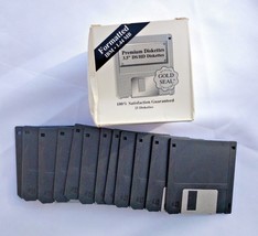 Lot NEW FORMATTED IBM 1.44MB 3.5&quot; DS/HD DISKETTES Gold Seal FLOPPY DISKS... - £18.83 GBP