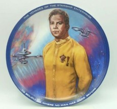Classic Star Trek Captain Kirk Ltd. Ceramic Plate 1986 Ernst Boxed UNUSE... - $14.50