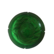 Monumental Mid-Century Modern Emerald Green Blenko Glass Ashtray - £197.80 GBP
