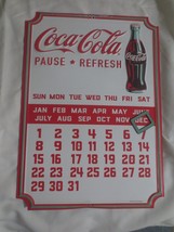 Coca-Cola Embossed Magnetic Calendar Sign with only 2 Magnet   Scrape on... - $9.41
