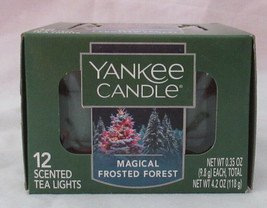Yankee Candle 12 Scented Tea Light T/L Box Candles Magical Frosted Forest - £16.63 GBP
