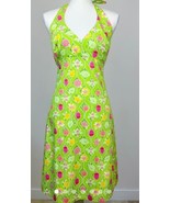 Lilly Pulitzer Women&#39;s Green and Yellow Dress With Ladybugs &amp; Flowers Si... - £29.05 GBP
