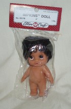 Fibre Craft 4" Black Hair Impkins Doll - New - Vintage  - $8.99