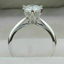 1.50 CT Round Moissanite Solitaire Engagement Promise Ring 925 Sterling Silver - £82.16 GBP