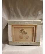 Fitz &amp; Floyd Sommer Hill Pear Tray With Handle Lacquered Wood Set of 2 2... - $55.32