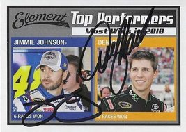 2X Autographed Jimmie Johnson &amp; Denny Hamlin 2011 Wheels Element Top Performers - £43.14 GBP