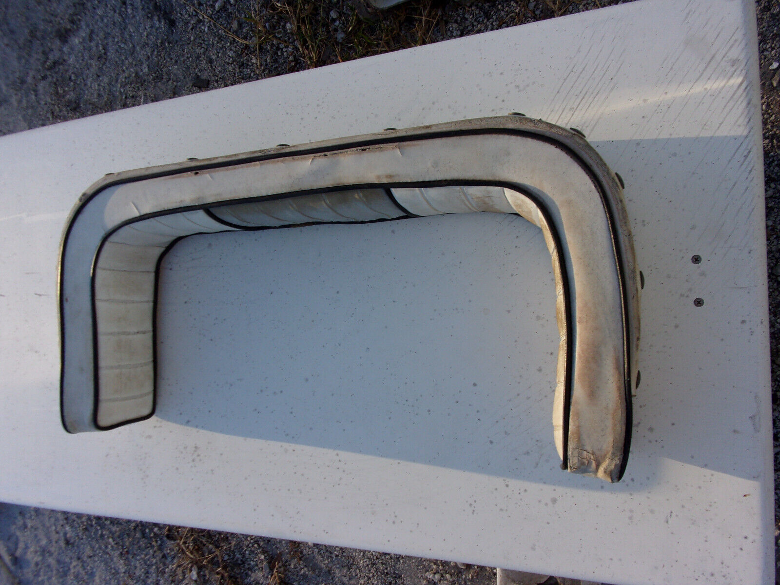 Used flybridge tuna tower  aluminum frame padded back rest - $39.60
