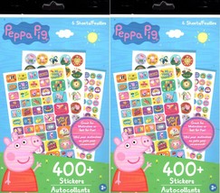 400+ Fun Stickers - Peppa Pig 6 Sheets (Set of 2 Pack) - £12.62 GBP