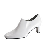 PEERAGE Sorrel Women&#39;s Wide Width White Leather Dress Ankle Booties - $59.95