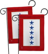Five Blue Stars Garden Flags Pack Military Service 13 X18.5 Double-Sided House B - £23.15 GBP