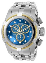 INVICTA BOLT MENS QUARTZ STAINLESS STEEL, GOLD CASE BLUE, GOLD DIAL - £378.82 GBP