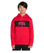 Puma Boys Girls Hoodie Red Fleece Kangaroo Pocket Moisture-Wicking Logo ... - $742.27 MXN