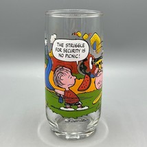 Vintage McDonalds Camp Snoopy Collection 6&quot; Glass &quot;Struggle for Security&quot; - £7.75 GBP