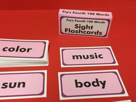 Fry&#39;s Fourth Hundred Words - Reading - Fry Sight Word Flash Cards - 100 cards - £7.90 GBP