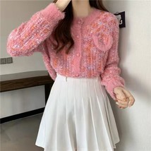 Runway Korean Spring Women&#39;s Lazy Small Fragrance High Quality Sweater  Cardigan - £69.06 GBP