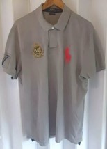 Polo Ralph Lauren Polo Shirt Men XXL Gray RL County Rider Jockey Club Big Pony - £24.10 GBP