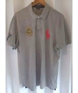Polo Ralph Lauren Polo Shirt Men XXL Gray RL County Rider Jockey Club Bi... - $40.72 CAD