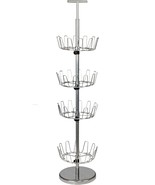 Revolving Four-Tier Shoe Tree From Household Essentials With A Silver Fi... - $939.89 MXN