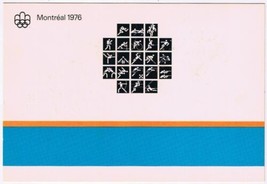 Postcard Olympic Games Monteal 1976 Official Pictograms For The Games - £6.23 GBP