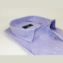 Men's Ciazzo Turkey 100% Linen Breathable Shirt Short Sleeves #Linen 65 Lavender image 4