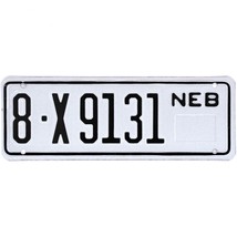  United States Nebraska Base Trailer License Plate 8-X9131 - £13.27 GBP