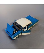 1958 Ford Fairlane 500 1/324 Door Diecast Toy Car Blue And White With Da... - $272.80 MXN