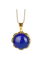 Lapis Lazuli Pendant Necklace for Women with Gold-Plated Sterling Silver Chain - £88.79 GBP