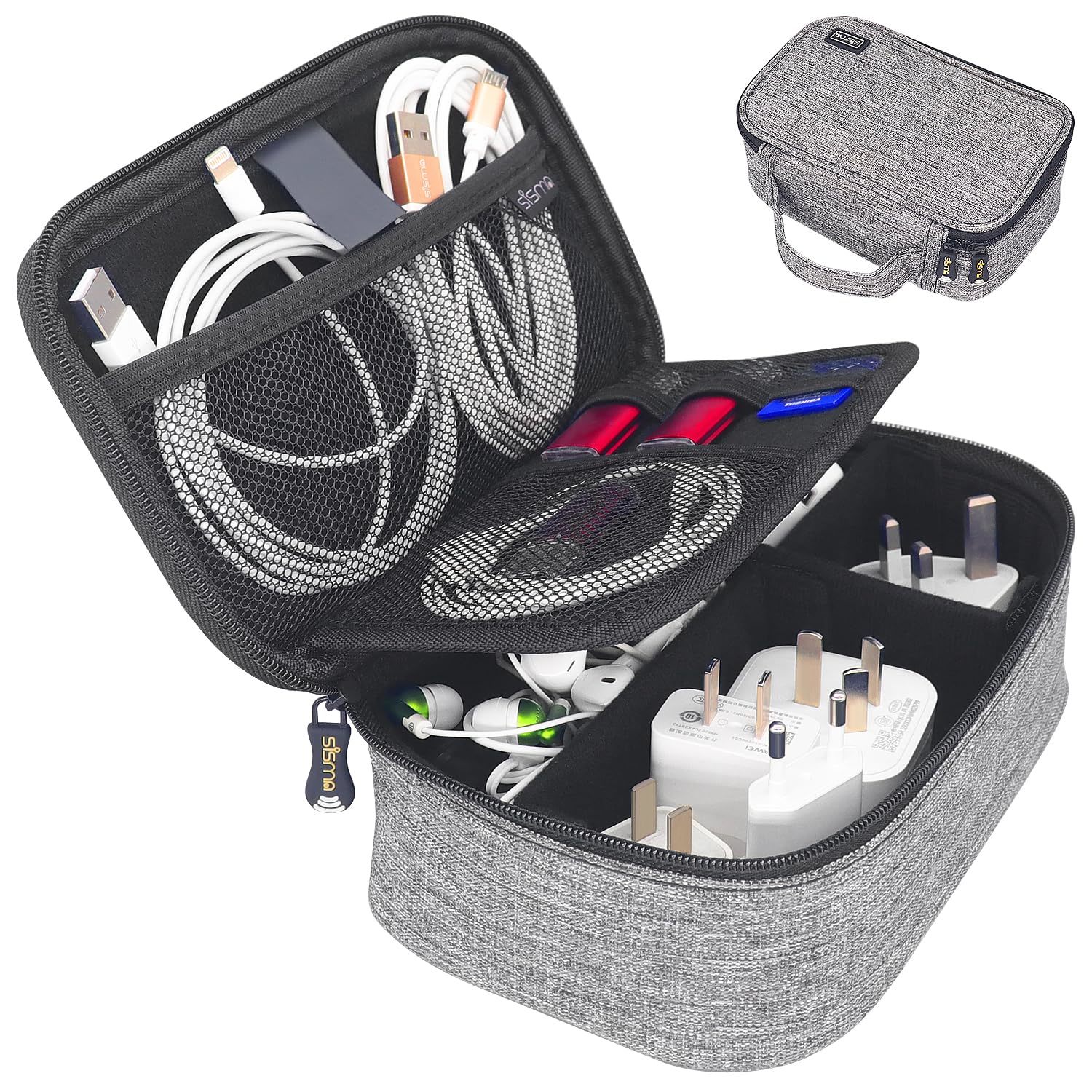 sisma Travel Cords Organizer Universal Small Electronic Accessories Carrying Ba