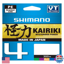 Shimano Kairiki 4-Strand Braid Ldm64Te1013030M Multi-Coloured 300 M Diam... - $77.88