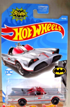 2019 Hot Wheels #118 Batman 3/5 Tv Series Batmobile Gray w/Black DD8 Spokes - £9.37 GBP