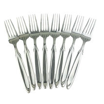 Oneida Berkshire Salad Forks x 8 Stainless 18/10 Glossy 7 1/4” Flatware ... - $19.70