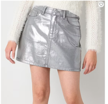 Arizona Mid Rise A-Line Skirt GRAY FOIL -Women&#39;s Juniors  Sz 12 NWT - $20.47