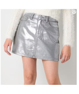 Arizona Mid Rise A-Line Skirt GRAY FOIL -Women&#39;s Juniors  Sz 12 NWT - $20.47