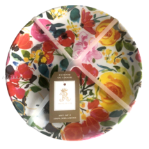 Rachel Ashwell Floral 8&quot; Melamine Lunch Snack Plates Set of 4 Indoor Out... - £31.57 GBP