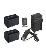 2 Batteries + Charger for Sony HDRXR106 HDRXR200 HDRXR500 HDRXR520 HXRMC1 - $48.24